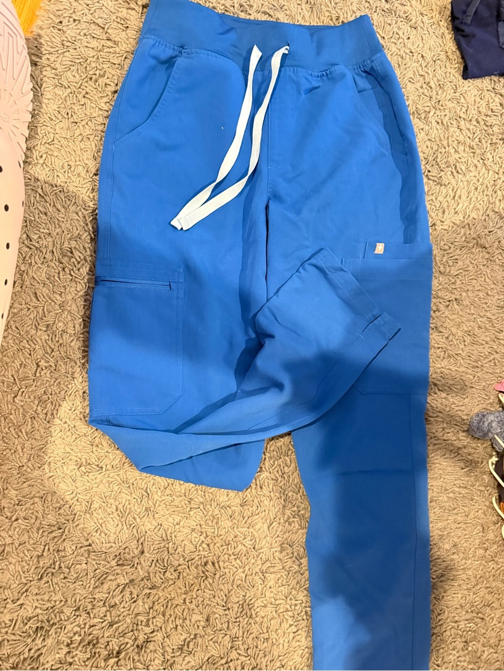 Figs Women's Bright Blue Straight-Leg Scrub Pants